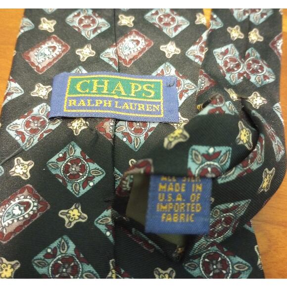 Chaps Ralph Lauren Silk Made in USA Men's‎ Neck Tie 58 inches long - Picture 3 of 3